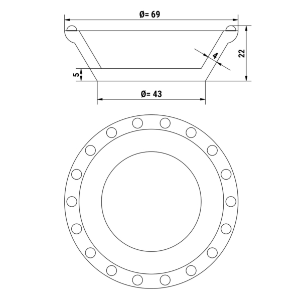 Plaques pour machine à tartelettes TMNP - Forme de tartelette : Rond - Ø 69mm