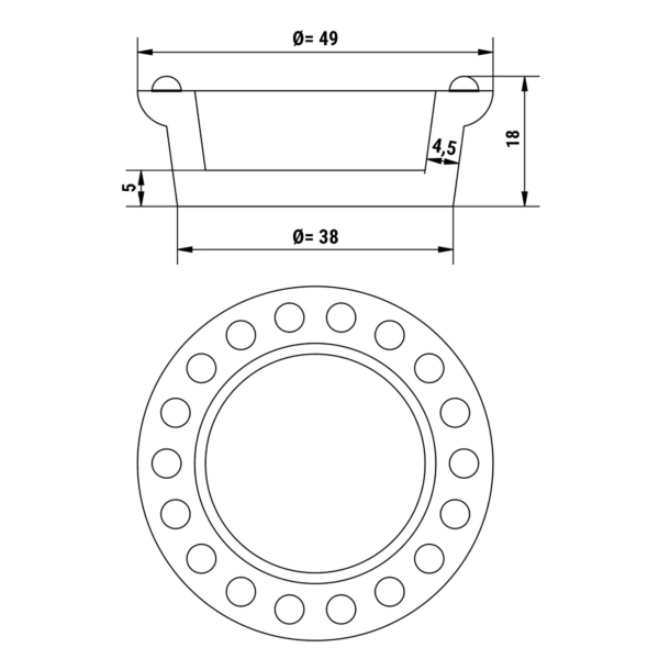 Plaques pour machine à tartelettes TMNP - Forme de tartelette : Rond - Ø 47mm