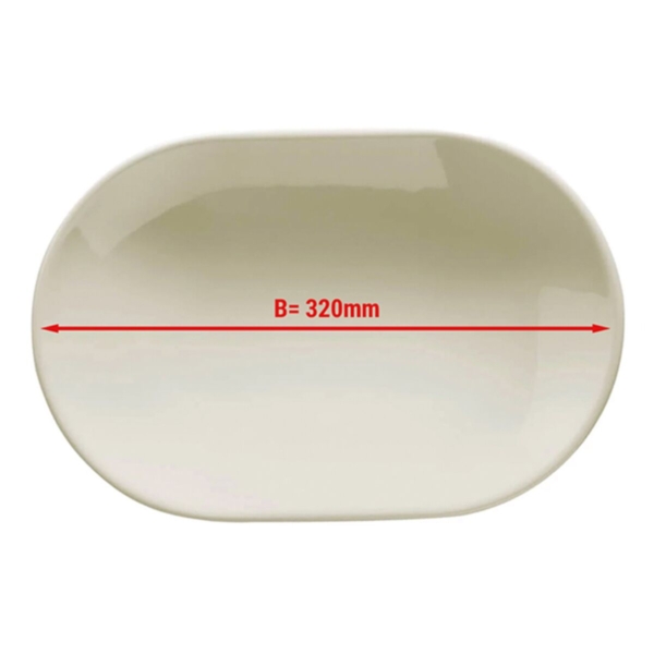 (12 pièces) TEOS - Assiette Plat/Ovale - Ø 32 cm