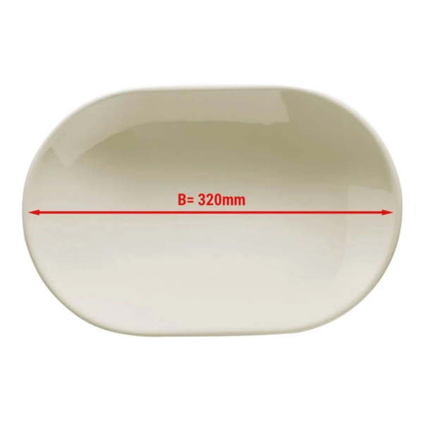 (24 pièces) TEOS - Assiette Plat/Ovale - Ø 32 cm