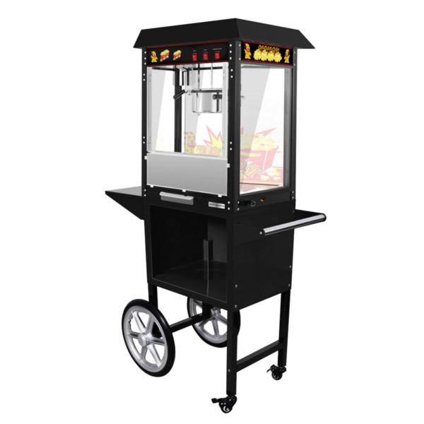 Machine à pop-corn avec chariot - 5 kg/h - avec 1 cuve