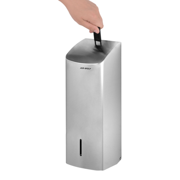 AIR-WOLF | Distributeur de papier WC pour jusqu'à 750 feuilles individuelles - Acier inoxydable