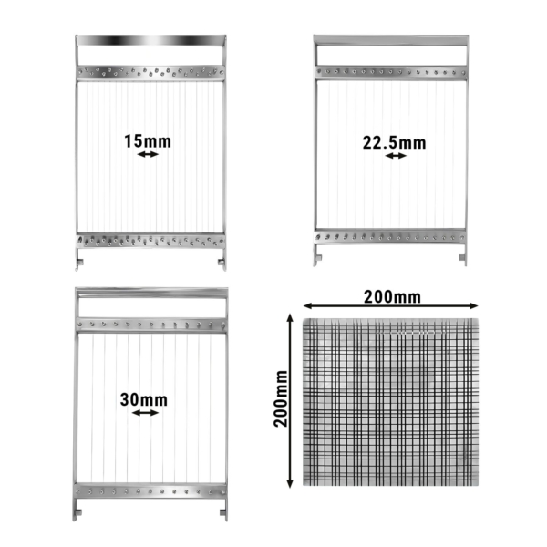 Coupeuse de pralines - 15, 22,5 & 30 mm - double - 3 cadres inclus