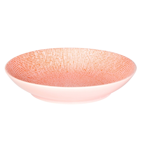 (4 pièces) CUBICAL - Assiette à pâtes - Ø 230mm - Rose