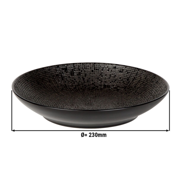 (6 pièces) Assiette à pâtes - Ø 23 cm - Noir