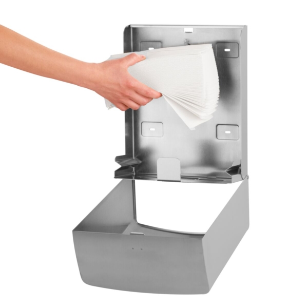 AIR-WOLF | Distributeur de serviettes en papier - pour 600 serviettes - Acier inoxydable