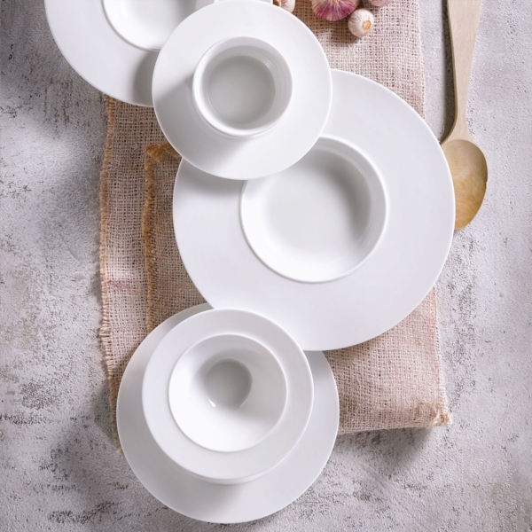 (6 pièces) WHITE DELIGHT - Assiette à pâtes - Ø 300mm - Blanc