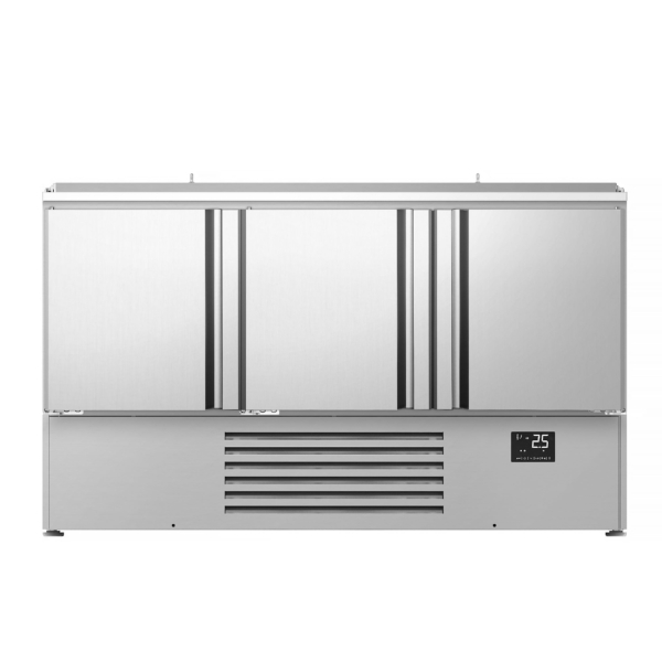 Saladette Premium PLUS - 1460mm - 3 portes - Entrée pour bacs GN