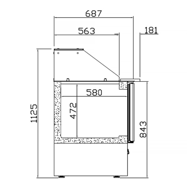 Saladette Premium PLUS - 1460mm - 2 portes & 2 tiroirs - pour 4x 1/1 GN - dessus haut en verre