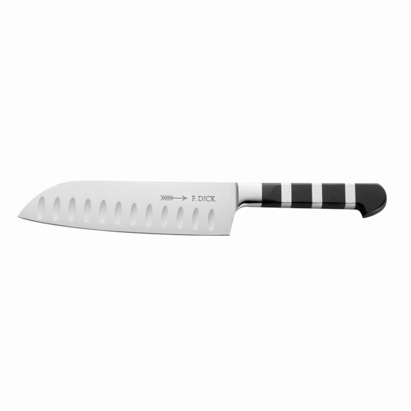 F. DICK | 1905 - Couteau Santoku - avec lame creusée - Lame : 180 mm