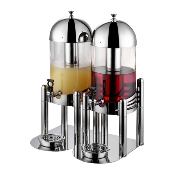 Distributeur de jus - 2x 6 litres - Chrome