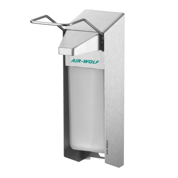 AIR-WOLF | Distributeur de savon & désinfection avec levier de commande - 1000ml - Acier inoxydable