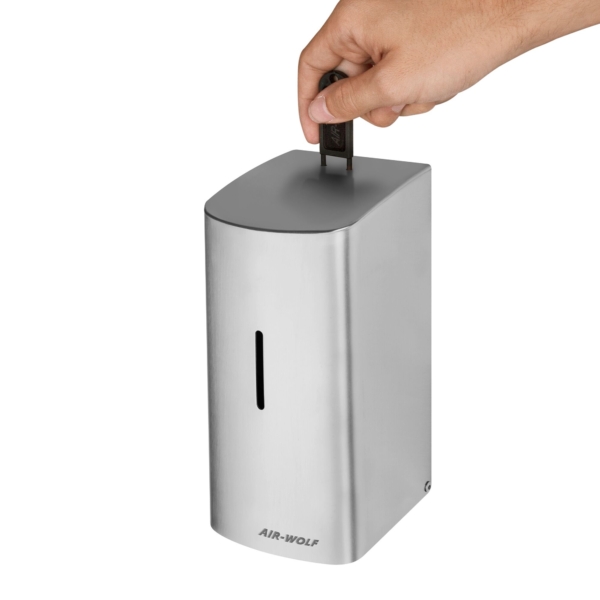 AIR-WOLF | Distributeur de savon & désinfection avec capteur - 500ml - Acier inoxydable