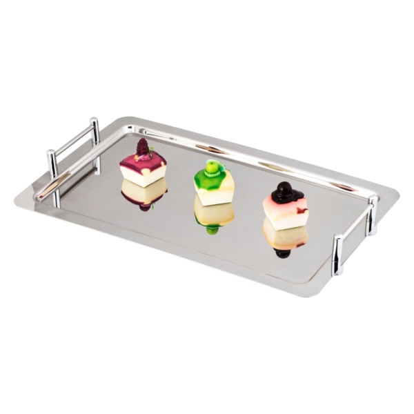 Plateau de service en acier inoxydable - 325x530mm - poli