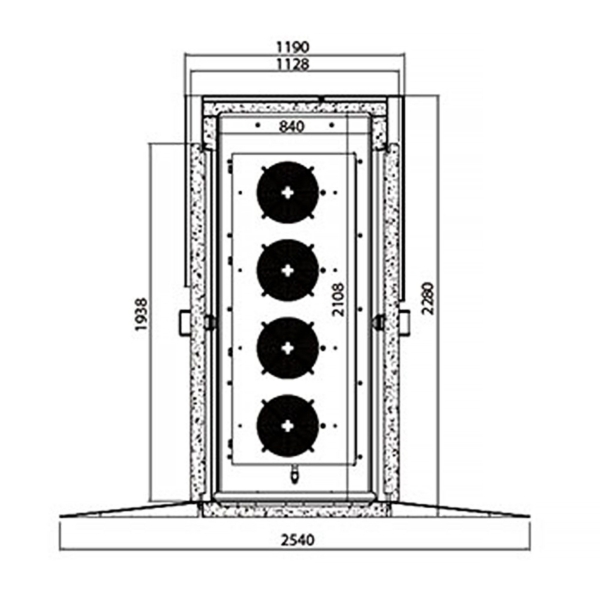 Congélateur rapide - Écran tactile - 1861 litres - 20x GN 1/1 ou EN 60x40 - sans rampe