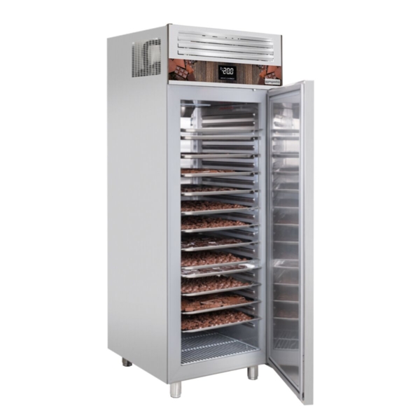 Réfrigérateur à chocolat en acier inoxydable PREMIUM - GN 2/1 - 700 Litres - avec 1 porte