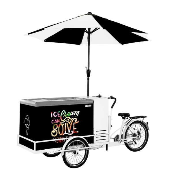 Vélo à glace - avec écran éclairé par LED - pour 7x 5 litres de bacs à glace