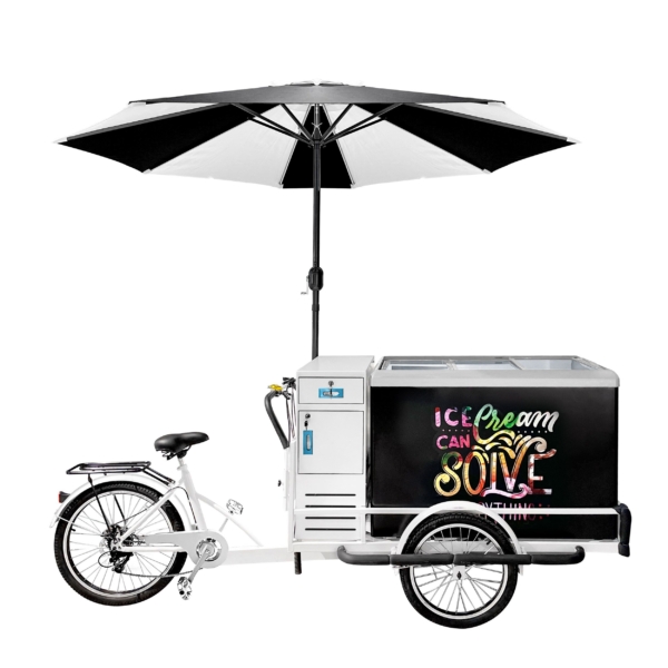 Vélo à glace - avec écran éclairé par LED - pour 7x 5 litres de bacs à glace