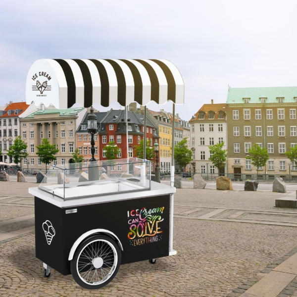 Chariot à glace - 1570mm - avec lavabo - pour 7x 5 litres de bacs à glace