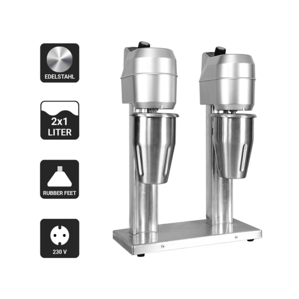 Mixeur à broche ECO - avec 2 agitateurs - 2x 1000ml - 2x300 Watt