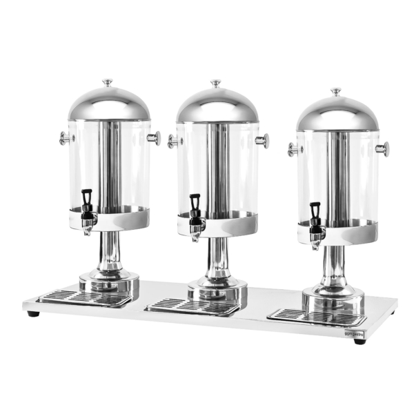 Distributeur de jus - 3x 7,5 litres - Inox