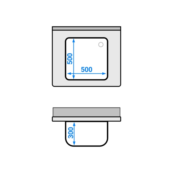 Evier ECO - 800x700mm - avec 1 bac