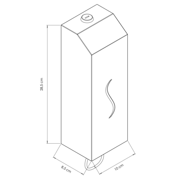 Distributeur de savon avec levier de commande - 1000 ml - Inox