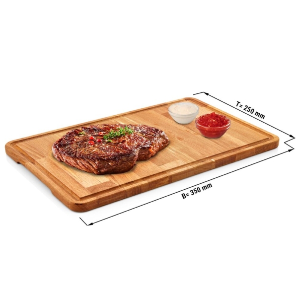 (6 pièces) Plaque à steak - chêne - 350x250mm