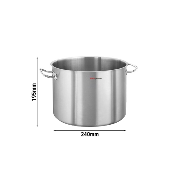 Marmite à soupe - Ø 240mm - Hauteur 195mm - Acier inoxydable