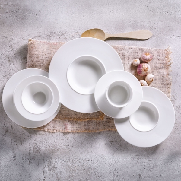 (6 pièces) WHITE DELIGHT - Soucoupe pour soupe - Ø 190mm - Blanc