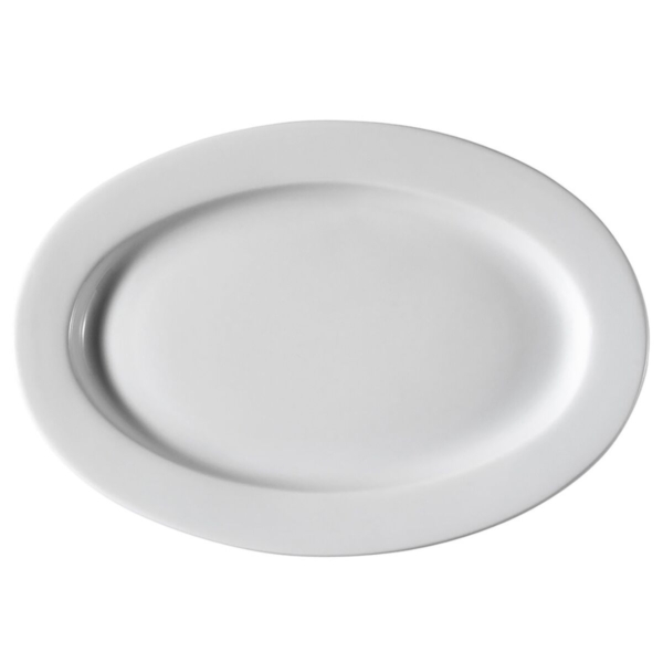 (12 pièces) PERA Blanc - Assiette ovale - Ø 35 cm