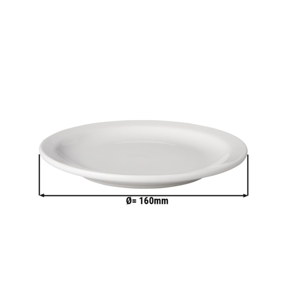 (12 pièces) BUDGETLINE - Assiette plate Mammoet - Ø 16 cm - Blanc