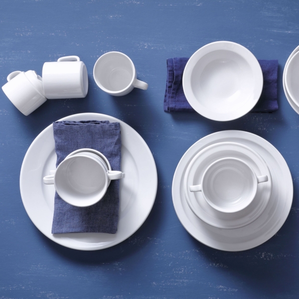 (12 pièces) BUDGETLINE - Assiette plate Mammoet - Ø 16 cm - Blanc