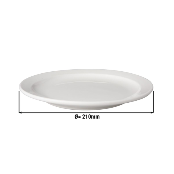 (12 pièces) BUDGETLINE - Assiette plate Mammoet - Ø 21 cm - Blanc