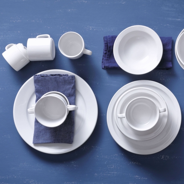 (12 pièces) BUDGETLINE - Assiette plate Mammoet - Ø 21 cm - Blanc