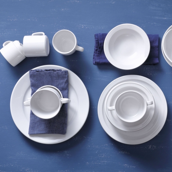 (12 pièces) BUDGETLINE - Assiette plate Mammoet - Ø 24,5 cm - Blanc