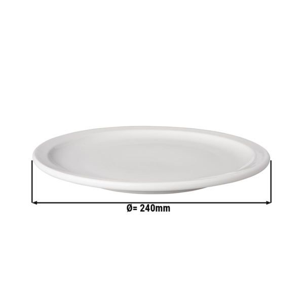 (12 pièces) BUDGETLINE - Assiette plate Mammoet - Ø 24 cm - Blanc