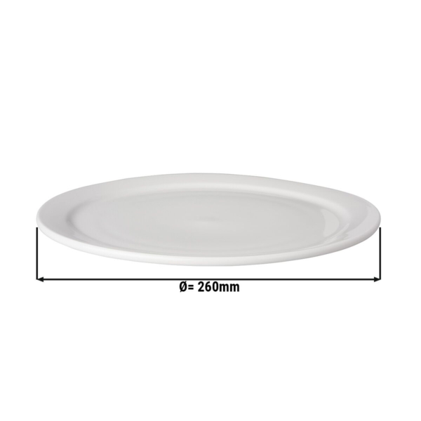 (12 pièces) BUDGETLINE - Assiette plate Mammoet - Ø 26 cm - Blanc