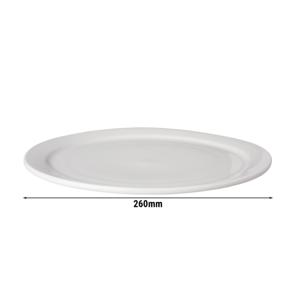 (3 pièces) BUDGETLINE - Assiette plate Mammoet - Ø 26 cm - Blanc