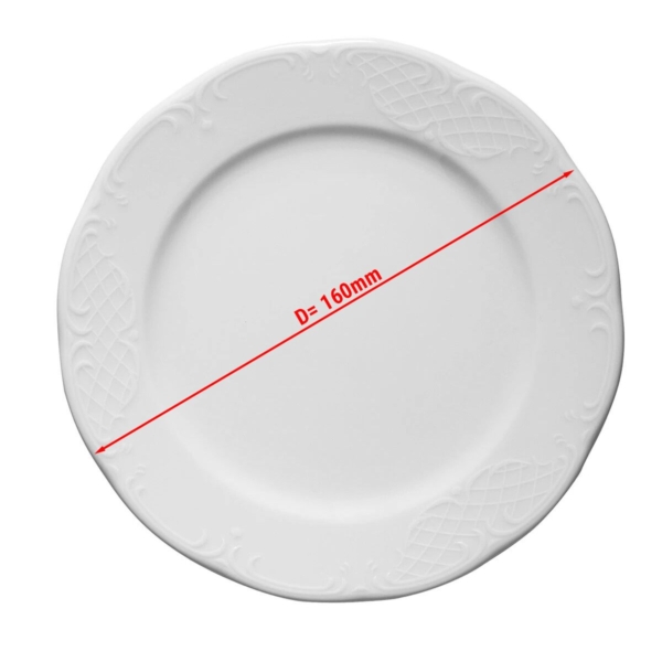 (24 pièces) CLASSICO - Assiette Plat - Ø 16 cm