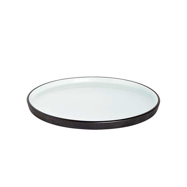 (12 pièces) COSMIC - Assiette plate - Ø 20 cm - Blanc / Noir