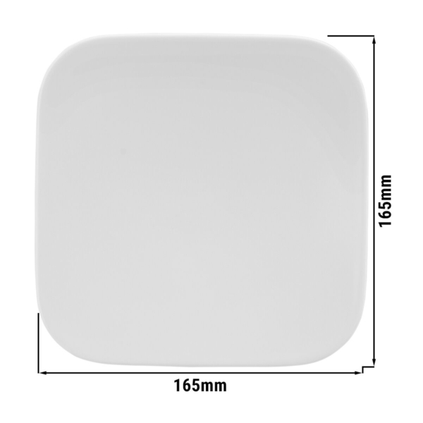 (6 pièces) SELTMANN WEIDEN | Assiette plate rectangulaire - 165x165mm