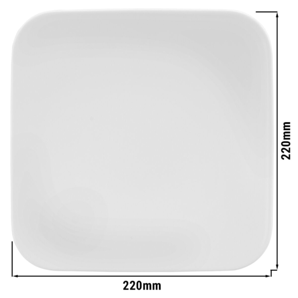 (6 pièces) SELTMANN WEIDEN | Assiette plate rectangulaire - 220x220mm