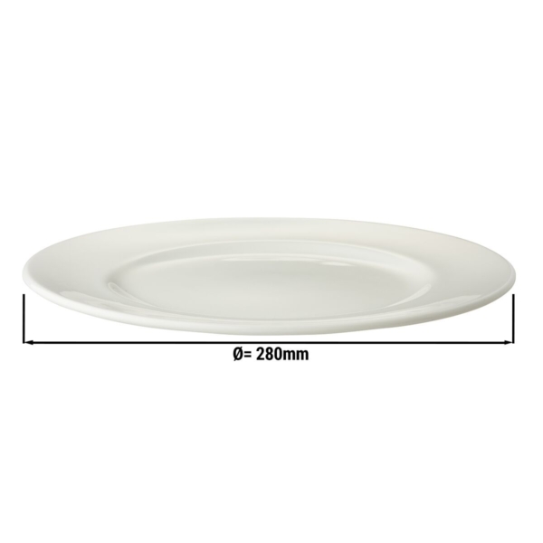 (12 pièces) LUX - Assiette plate Maastricht - Ø 28 cm - Ivoire