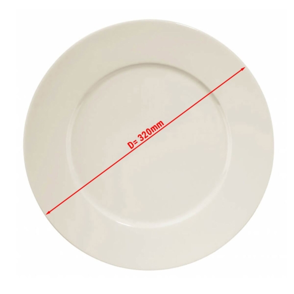 (12 pièces) PERA Cream - Assiette plate - Ø 32 cm