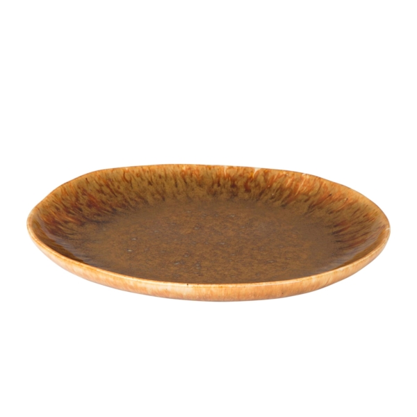 (6 pièces) RUSTIQUE - Assiette plate - Ø 22 cm - Marron