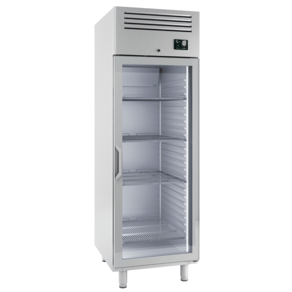 Congélateur en acier inoxydable PREMIUM PLUS - GN 2/1 - 560 Litres - avec 1 porte vitrée