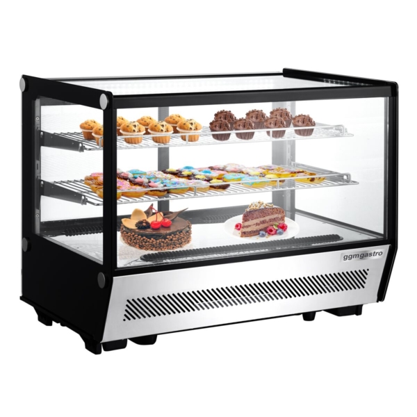 Vitrine réfrigérée de table - 160 litres - 880mm - rectangulaire - avec 2 étagères