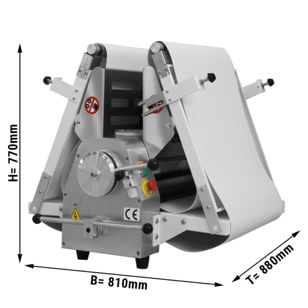 Machine à abaisser la pâte pour boulangerie - Modèle de table - 400 Watt - Convoyeur de 2000 mm