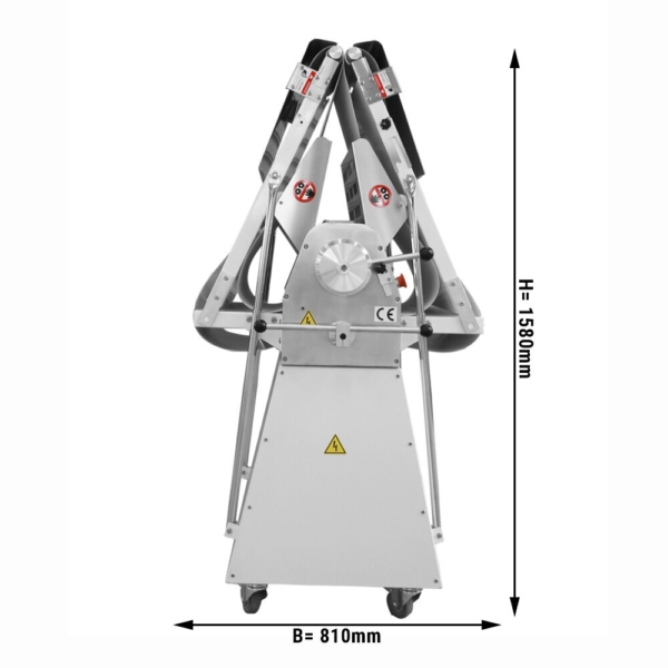 Machine à abaisser la pâte pour boulangerie - Modèle sur pied - 750 Watt - Convoyeur de 2400 mm